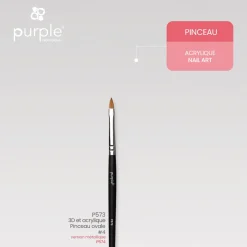PINCEAU OVALE POUR 3D et APPLICATION RÉSINE N°4 Manche en bois | Purple Professional Fashion