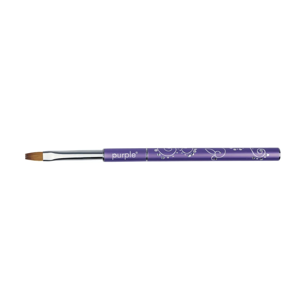PINCEAU PLAT POUR APPLICATION DU GEL N°6 Manche métallique | Purple Professional New