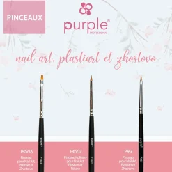 PINCEAU POINTU en Nylon pour Nail art, Plastiart et Zhostovo N°11 | Purple Professional Outlet