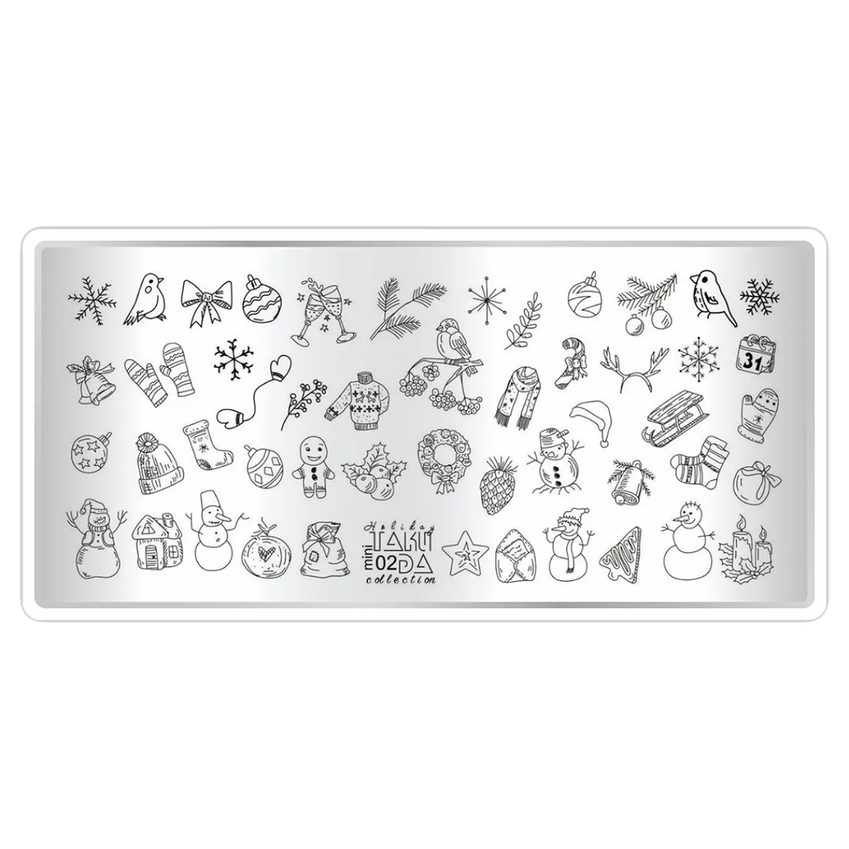 Plaque de STAMPING Mini - Holiday N°02 | Taki Da Clearance