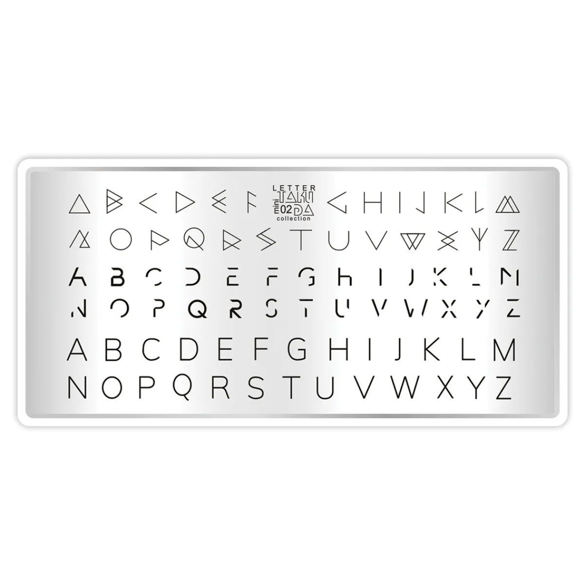 Plaque de STAMPING Mini - Lettres N°02 | Taki Da New