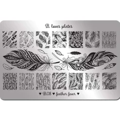 Plaque de STAMPING XL - Feather Fever | B. Loves Plates New