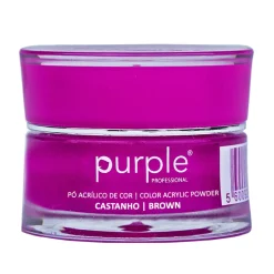 Poudre Acrylique de couleur - Marron - 3,5 gr | Purple Professional Fashion