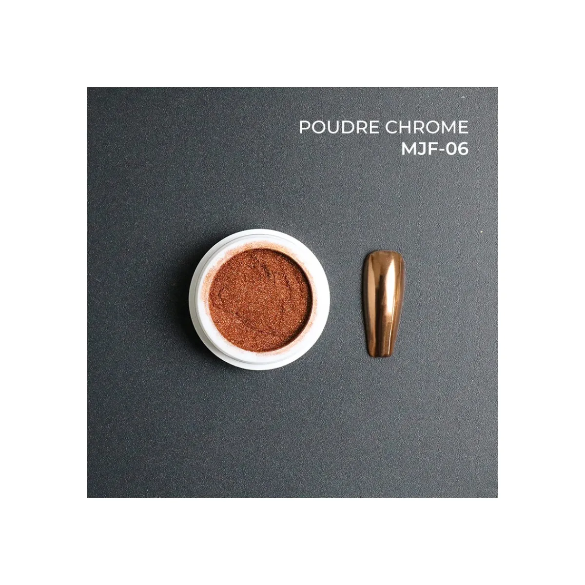 Poudre Chrome Colorée pour Nail Art - Teinte 06 | Fraise Nail Shop Fashion