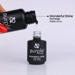 RECHARGE Top coat WONDERFUL SHINE 50 ml | Purple Professional Best