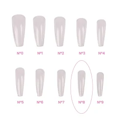 Recharges Capsules MAGIC TIPS BALLERINE / LONG N°8 - 50 pcs | Purple Professional Discount