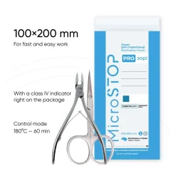 Sachets de stérilisation Transparents 100 x 200 mm - Dry (100 pcs) | MICROSTOP Best