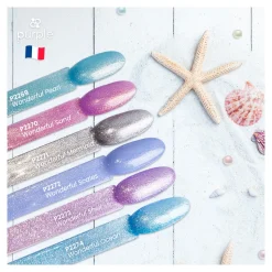 Set de 6 vernis semi-permanents WONDERFUL Collection | Purple Professional Discount