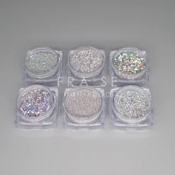 Set de Paillettes Argent - 6 Pots | Fraise Nail Shop Sale