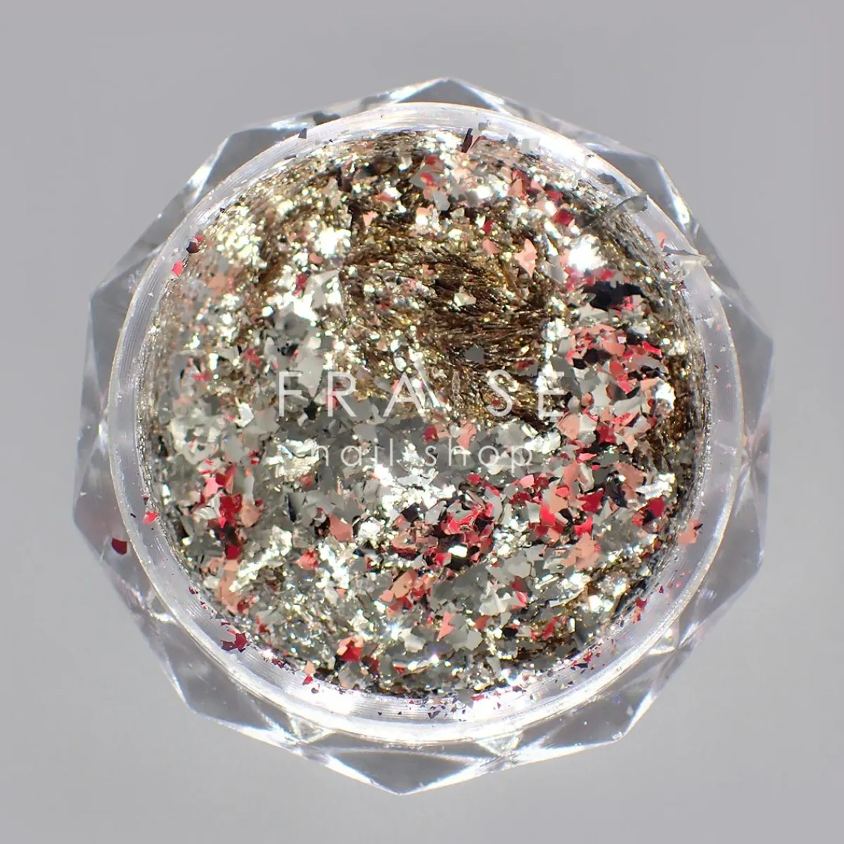 Set de Paillettes Argent - 4 Pots | Fraise Nail Shop Hot