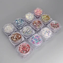 Set de Paillettes Sequins SNOW - 12 Pots | Fraise Nail Shop Fashion