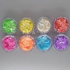 Set de Paillettes Sequins NÉON - 8 Pots | Fraise Nail Shop Hot