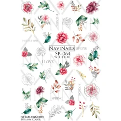 Sliders Water decals - SB-064 silver | NaviNails Fashion