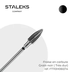- Fraise en Carbure Grain Noir Embout arrondi 0,5 x 1,4 cm | Staleks Online