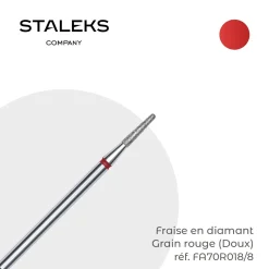 - Fraise en diamant forme Conique Grain Rouge 0,18 x 0,8 cm | Staleks Clearance