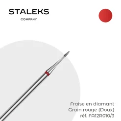 - Fraise en diamant forme Mini Flamme Grain Rouge 0,1 x 0,3 cm | Staleks Sale