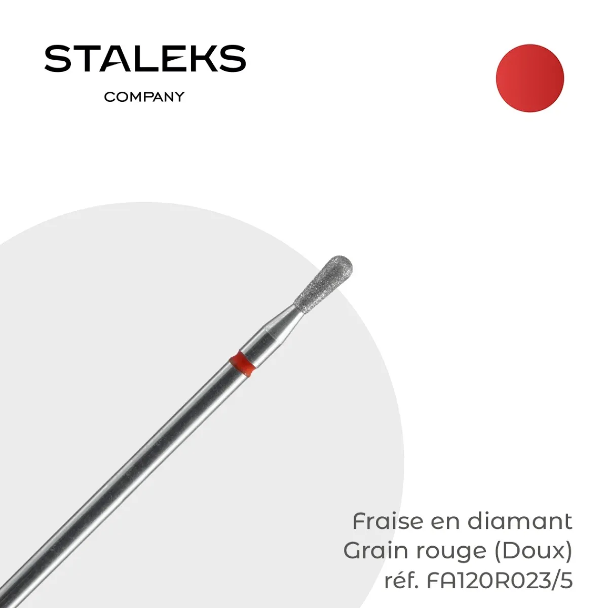 - Fraise en diamant forme Poire Grain Rouge 0,23 x 0,5 cm | Staleks Online