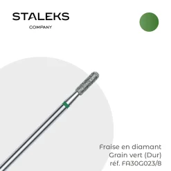 - Fraise en diamant forme Tonneau Grain Vert 0,23 x 0,8 cm | Staleks Sale