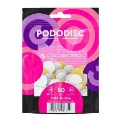 Pro - Limes Recharges base souple pour disque PODODISC M Grain 80 (50 pcs) | Staleks Best