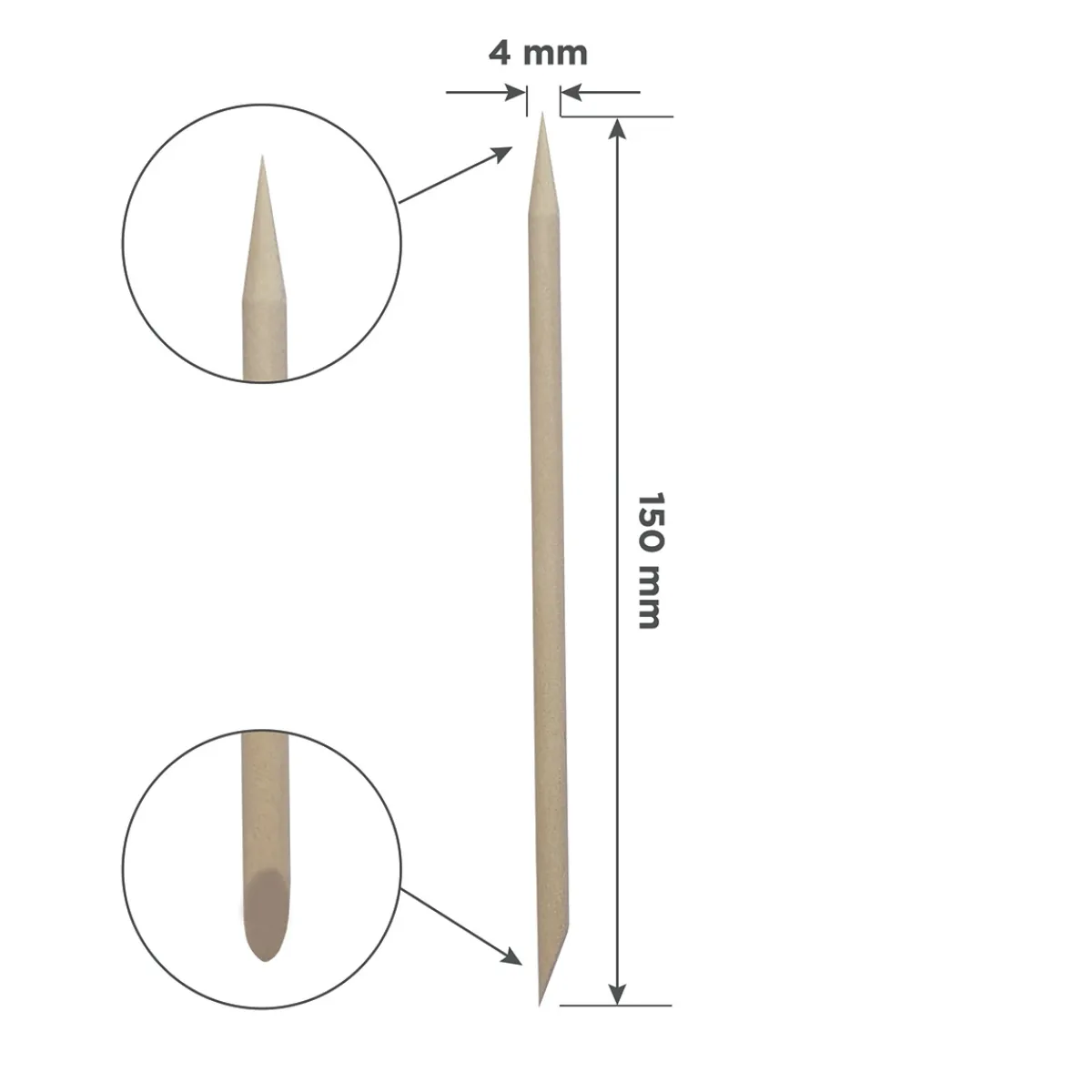 Pro - Lot de 100 Bâtonnets en bois d'oranger 150 mm | Staleks Best