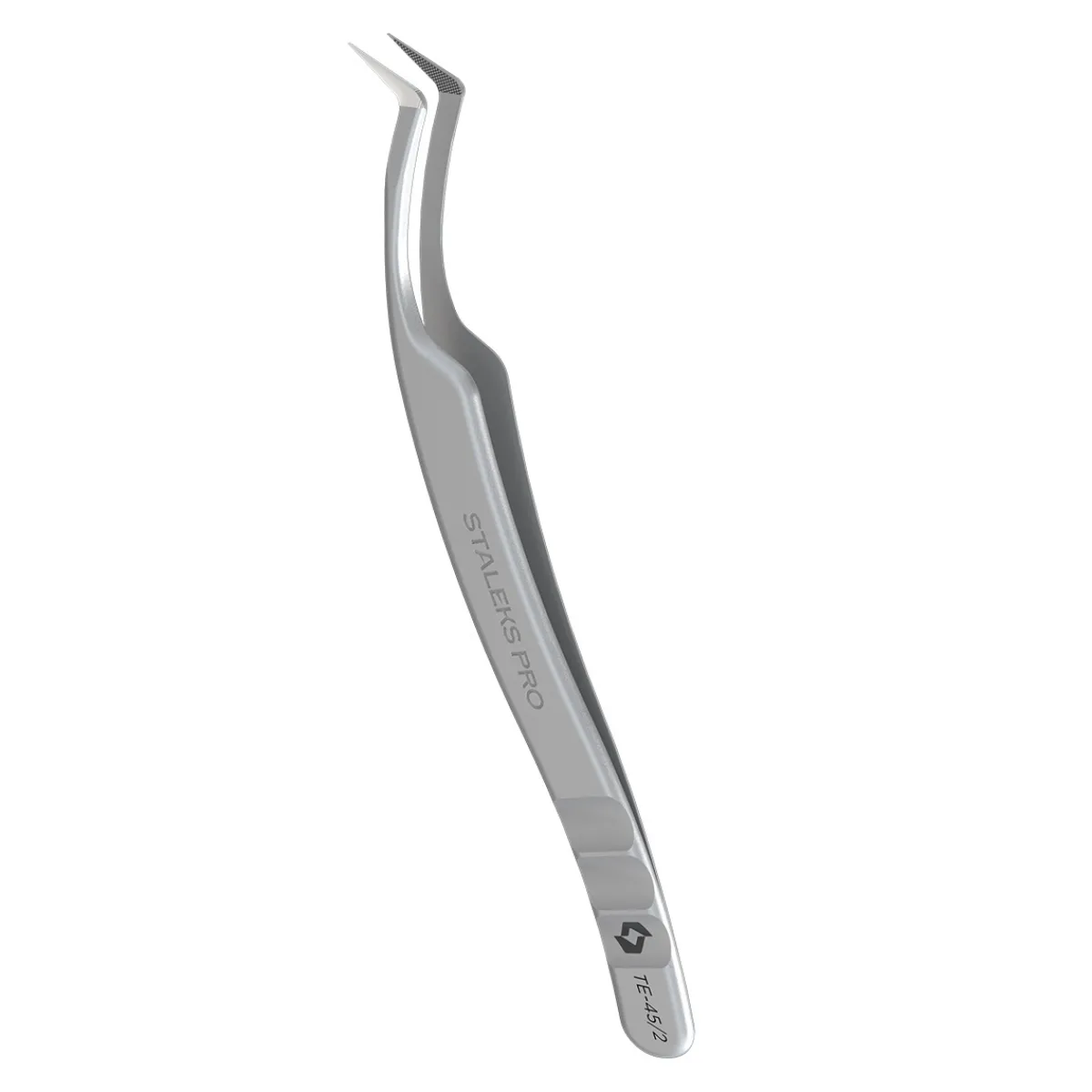Pro - Pince en L professionnelle pour extension de Cils avec Nano-encoches EXPERT 45 Type 2 (40°) | Staleks Online