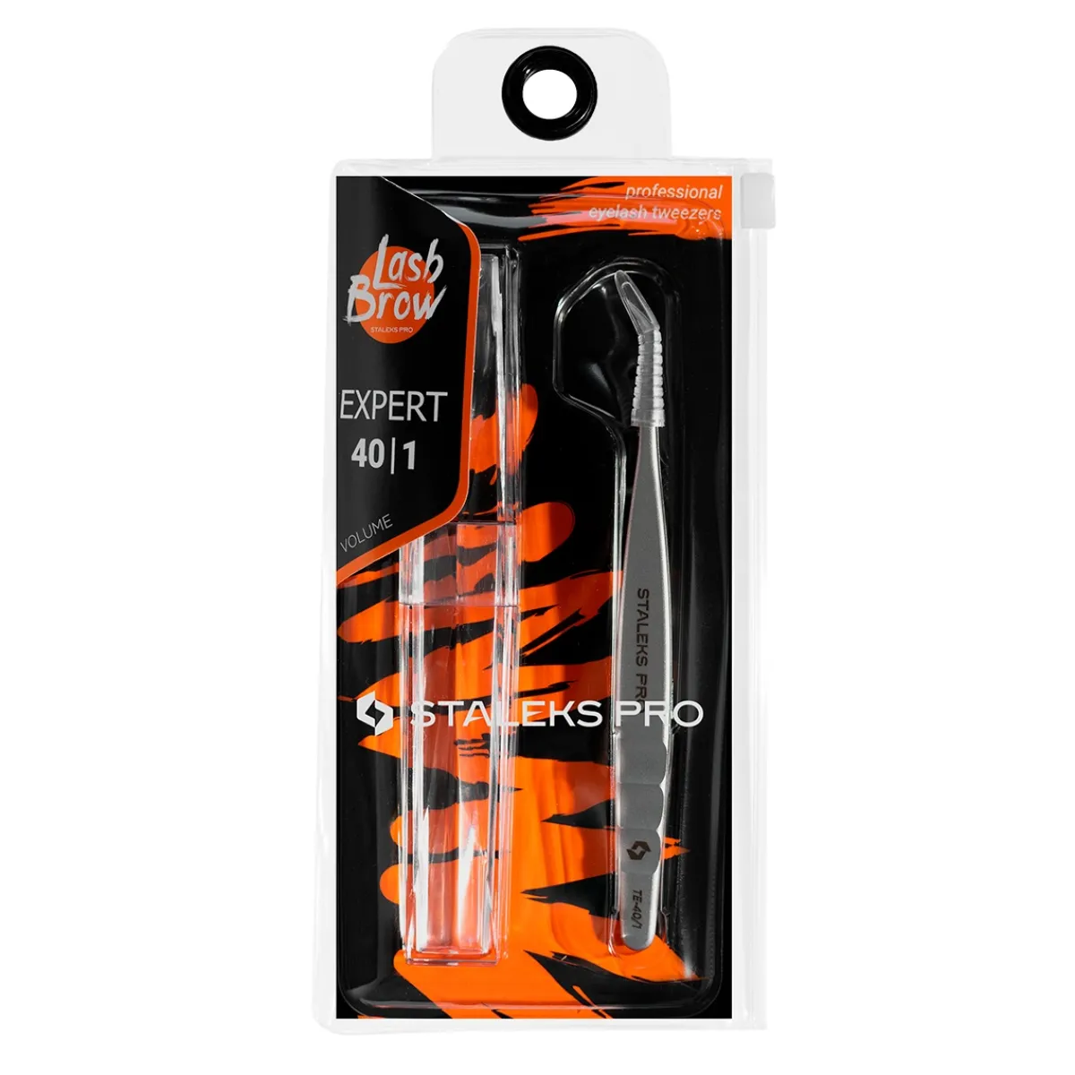 Pro - Pince en L professionnelle pour extension de Cils EXPERT 40 Type 1 (50°) | Staleks Fashion