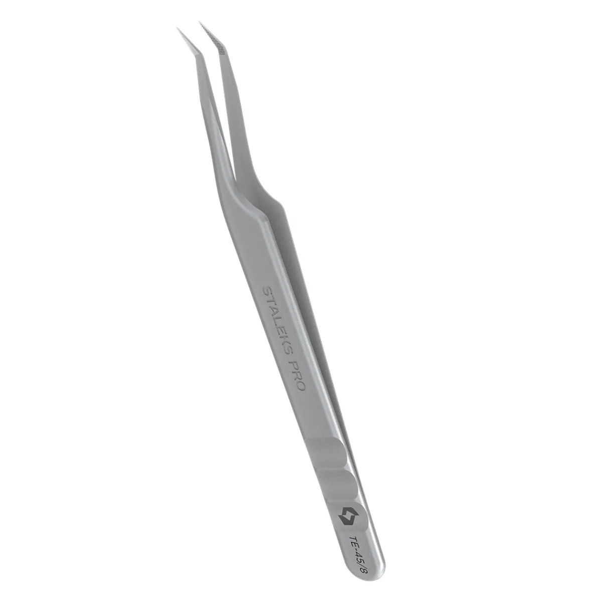 Pro - Pince en Mini L professionnelle pour extension de Cils avec Nano-encoches EXPERT 45 Type 8 | Staleks Online