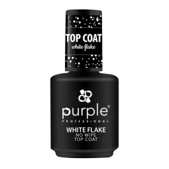 Top Coat WHITE FLAKE 15 ml | Purple Professional Best