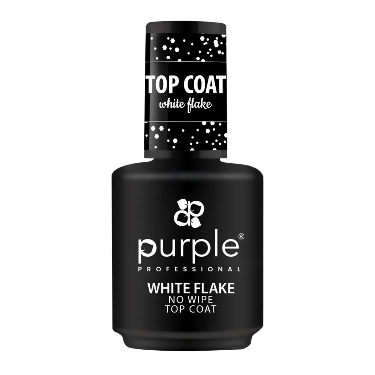 Top Coat WHITE FLAKE 15 ml | Purple Professional Best
