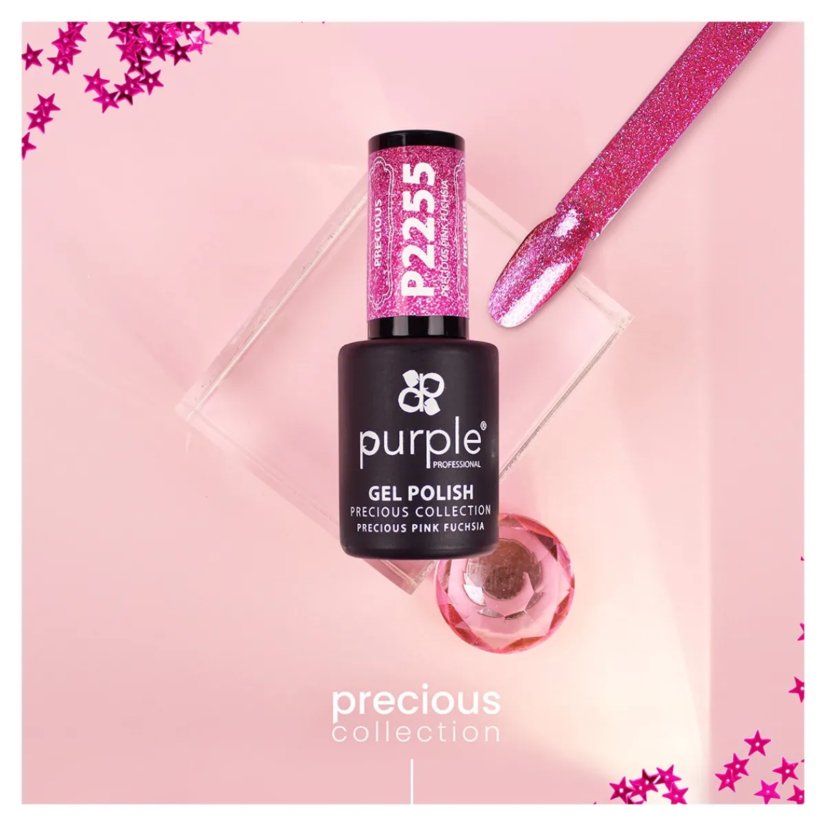 VERNIS SEMI-PERMANENT P2255 - PRECIOUS collection | Purple Professional Best